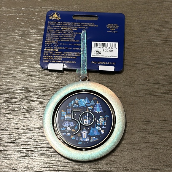 Disney World 50th Anniversary Christmas Ornament - Mickey Mouse Spinner - Picture 4 of 5